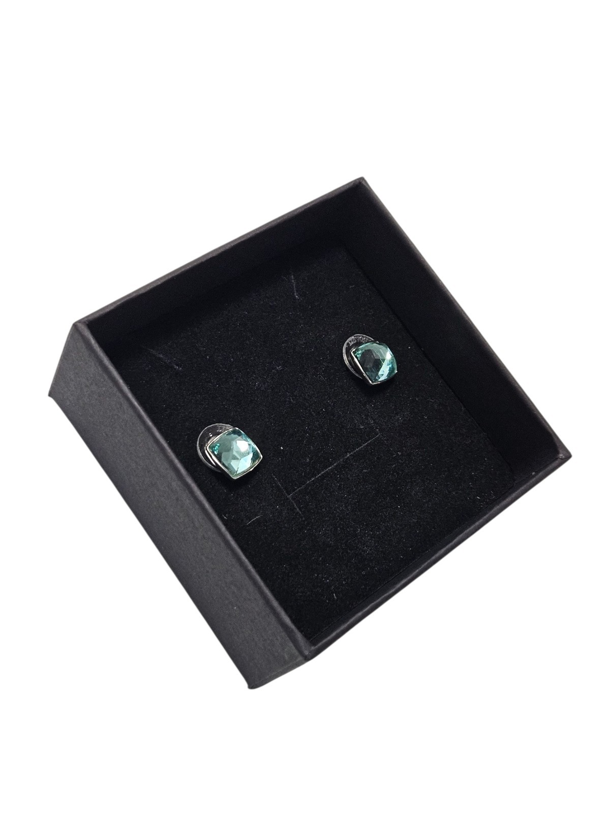 Swarovski Aqua Crystal Stud Earrings – 0.8 cm