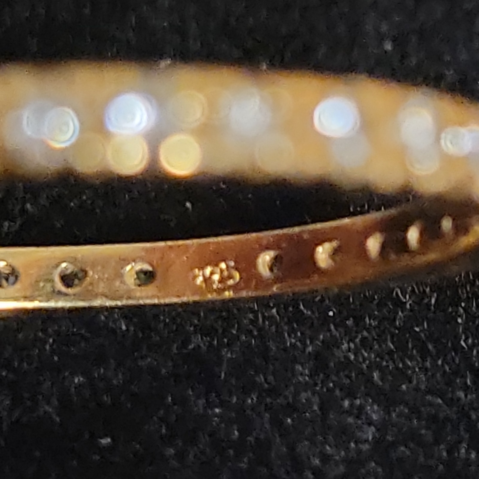 Vintage 925 Sterling Silver Gold Vermeil CZ Eternity Band Ring Size 11