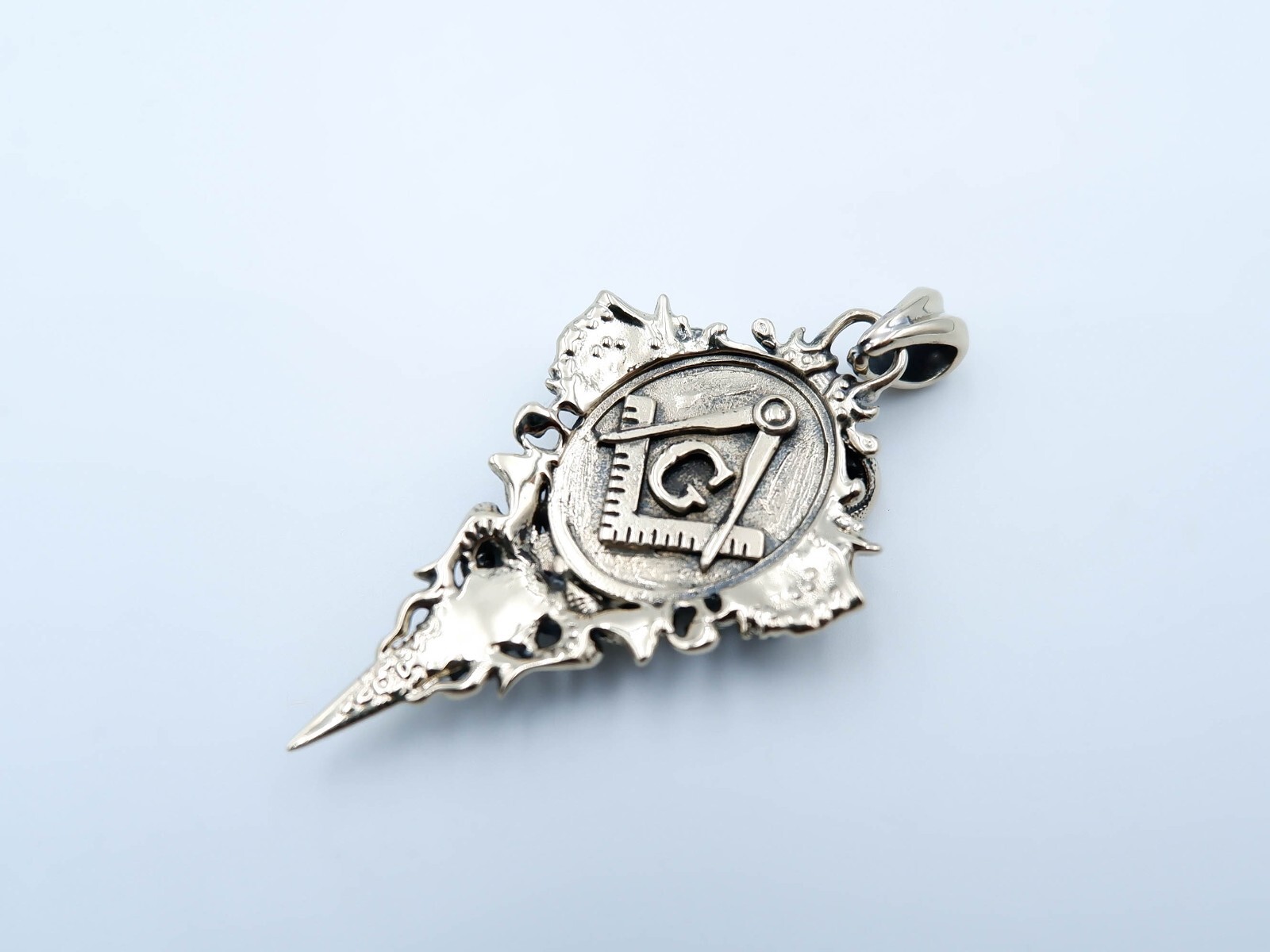Freemason Masonic Pendant with Snake Master Brass Jewelry