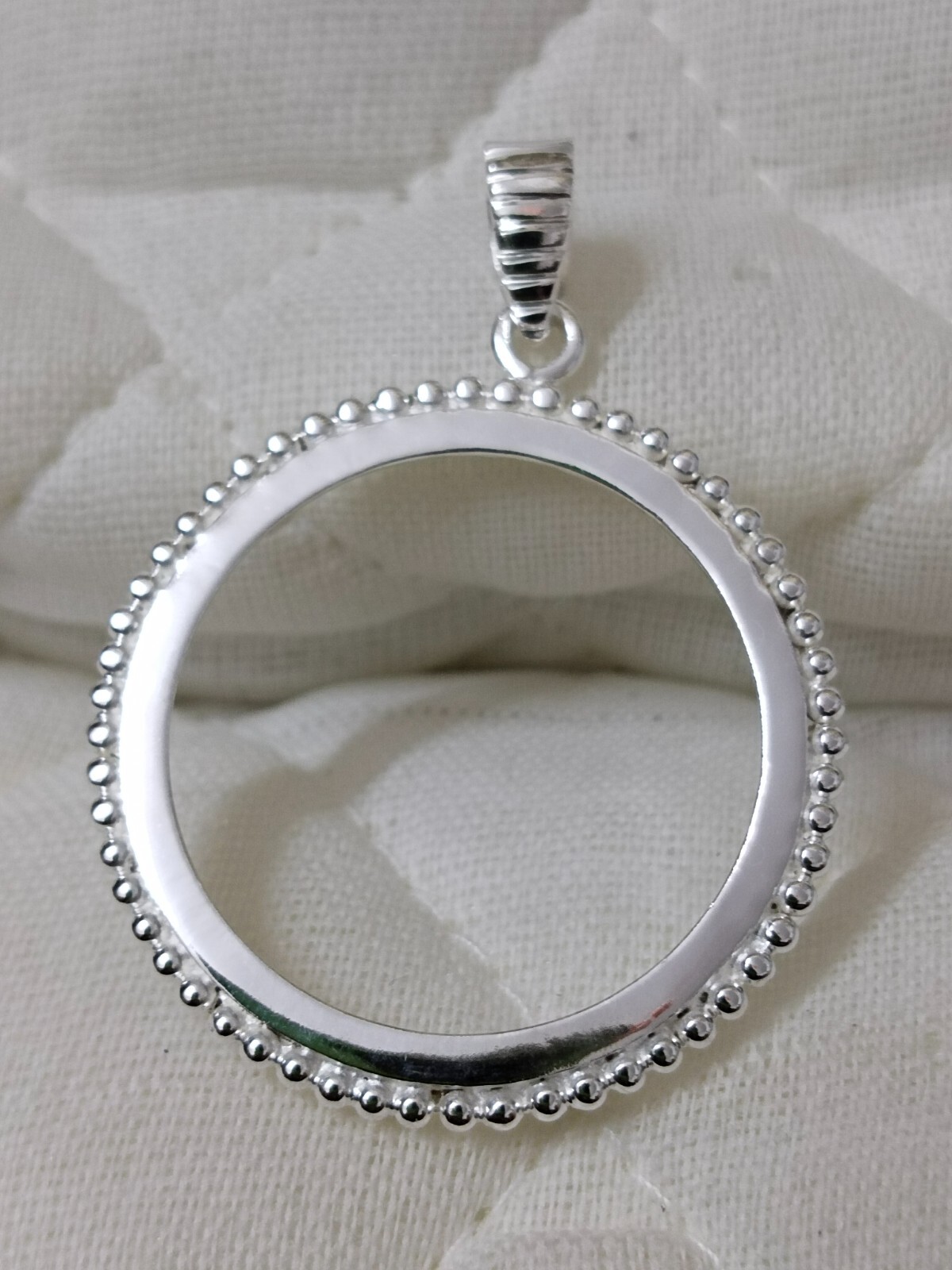 925 Sterling Silver Round Bezel Pendant prong jewelry Making Tools Coin