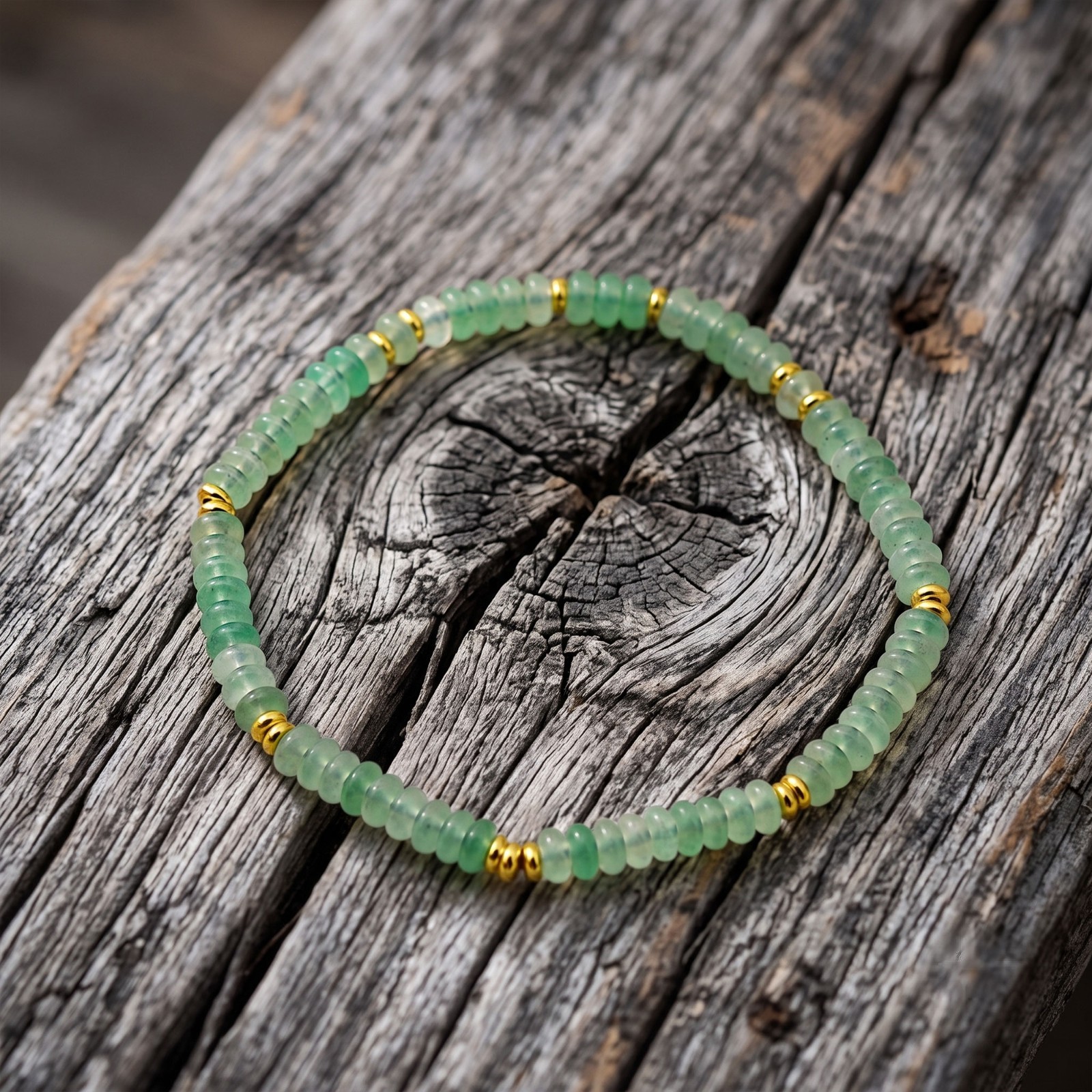 Green Aventurine Gemstone Beaded Healing Lucky Stone Stretch Women Bracelet Gift