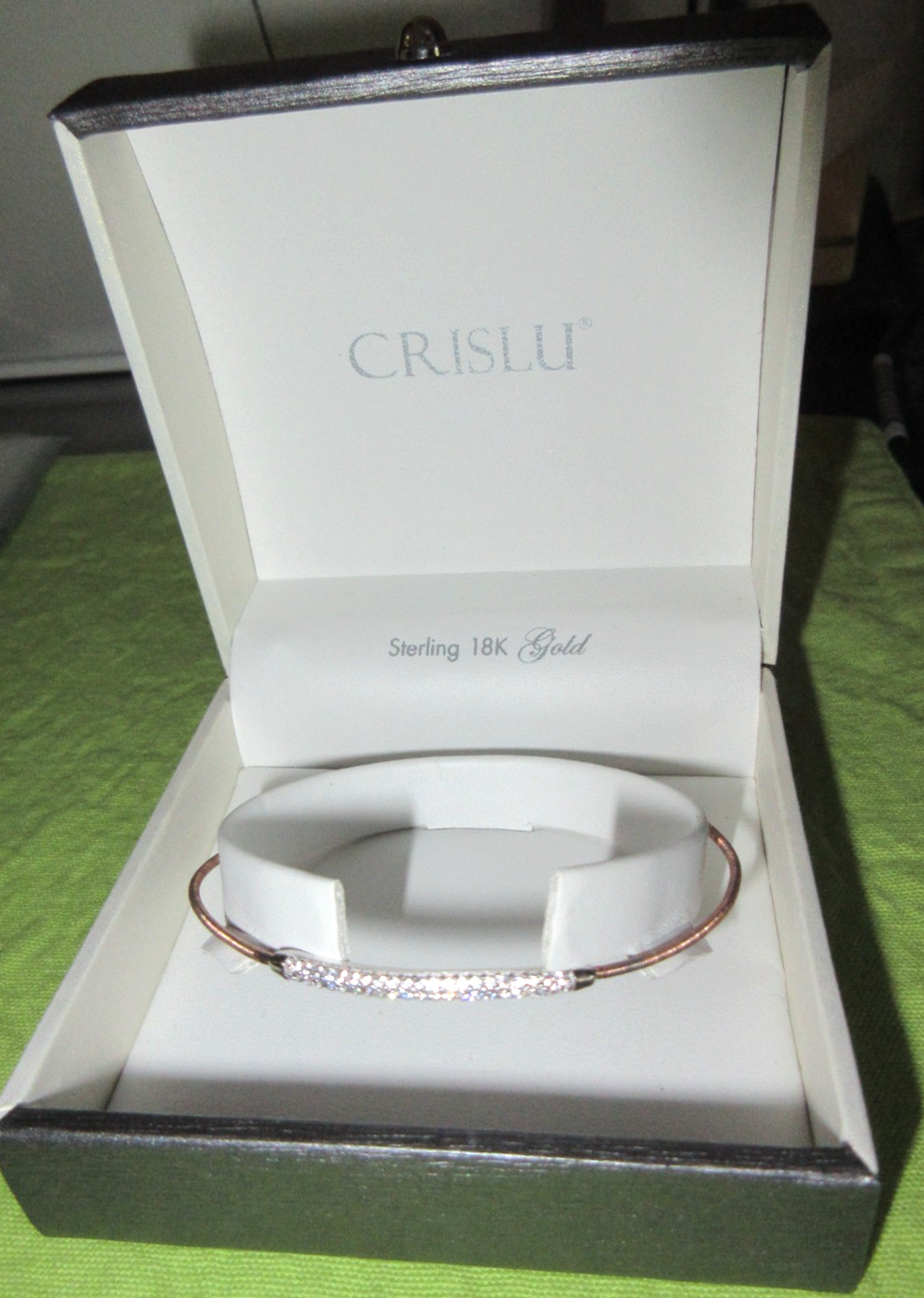 CRISLU adjustable wrap bracelet 14 K Gold over Sterling Silver New w Box PERFECT