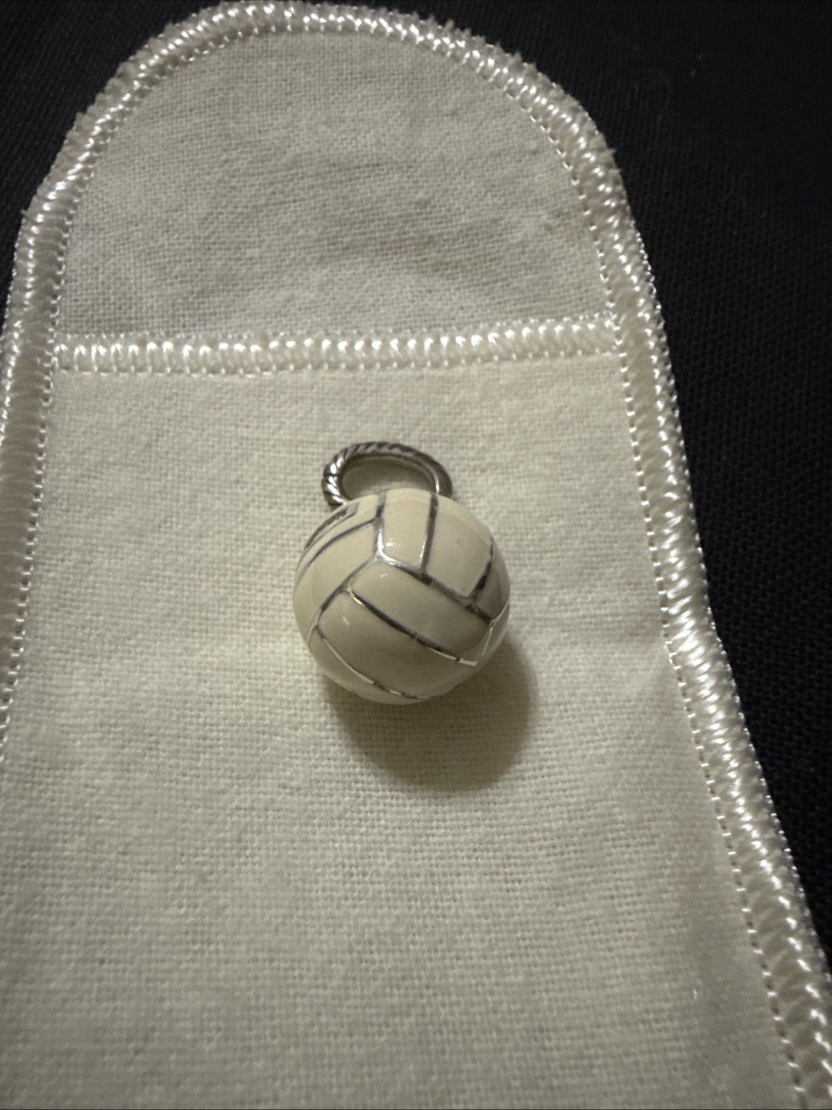Brighton Volleyball Red Heart Enamel Sports Love Charm Pendant