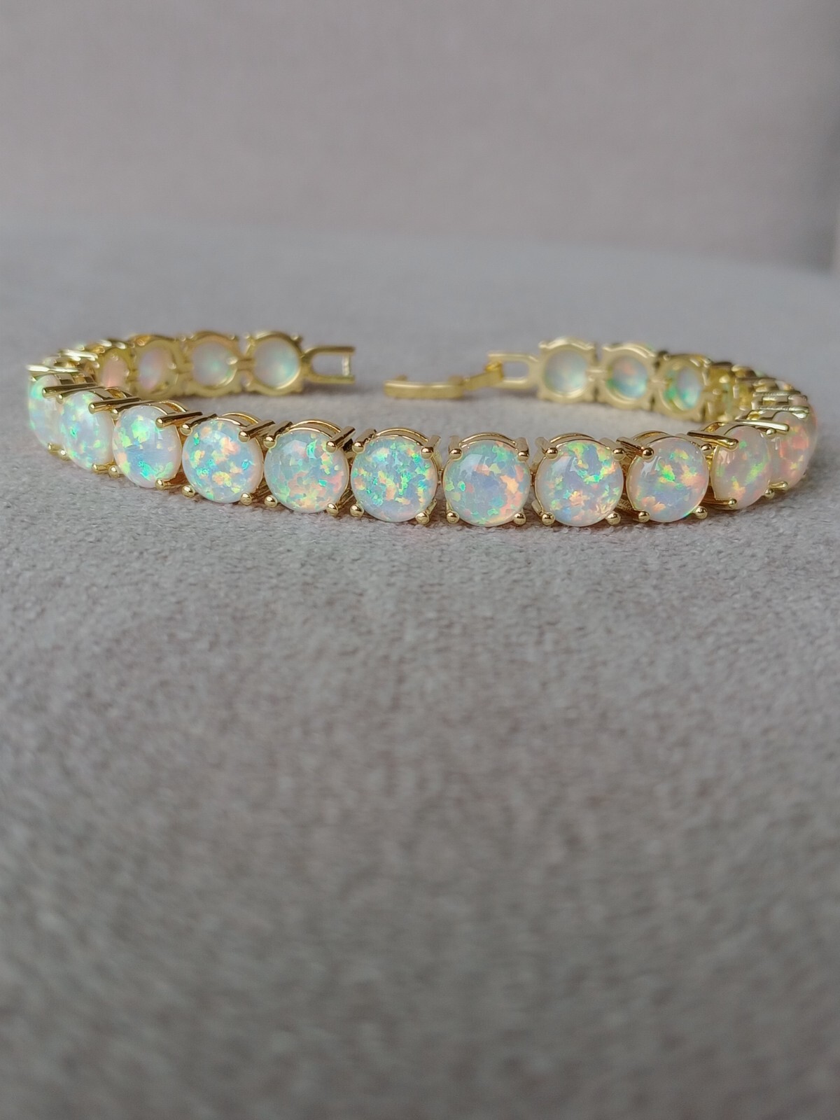 Black Opal Tennis Bracelet | Ethiopian Opal Bracelet | Opal | October Birthstone