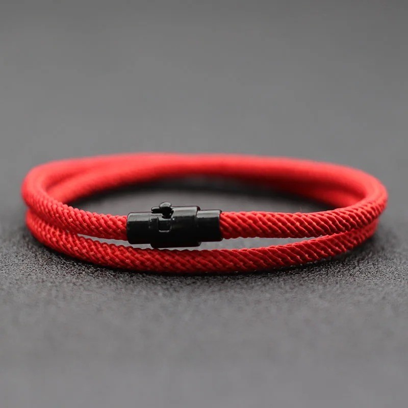 Simple Style Men’s Rope Bracelet Double Layer Thread Fabric Casual Accessory