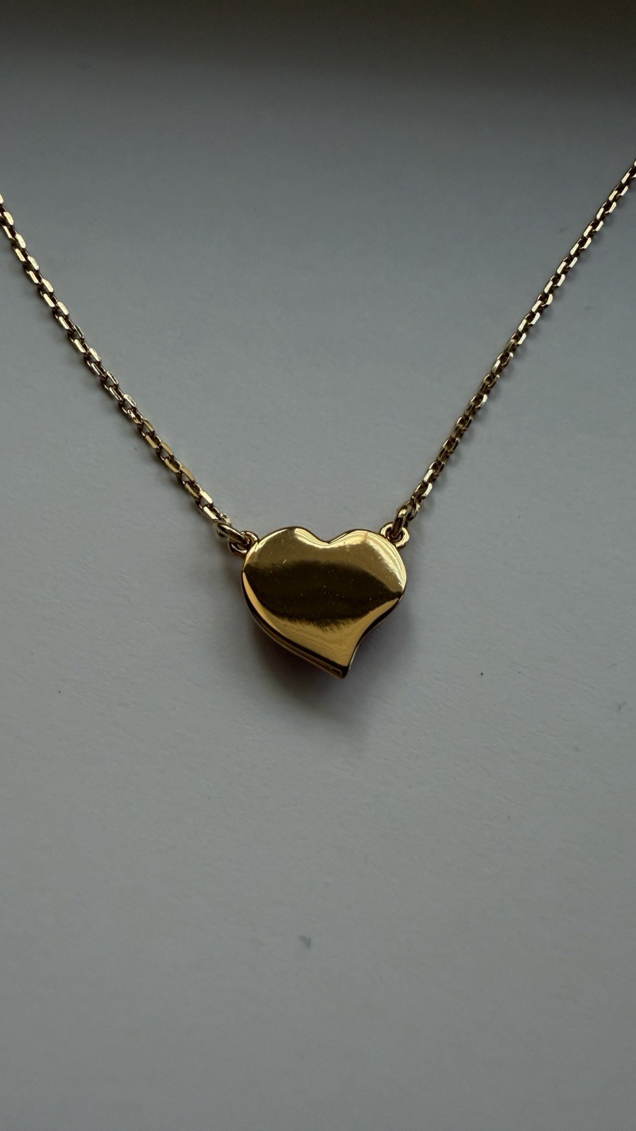 Kate Spade NEW YORK Enamel Red Heart Charm Pendant Cable Chain Necklace