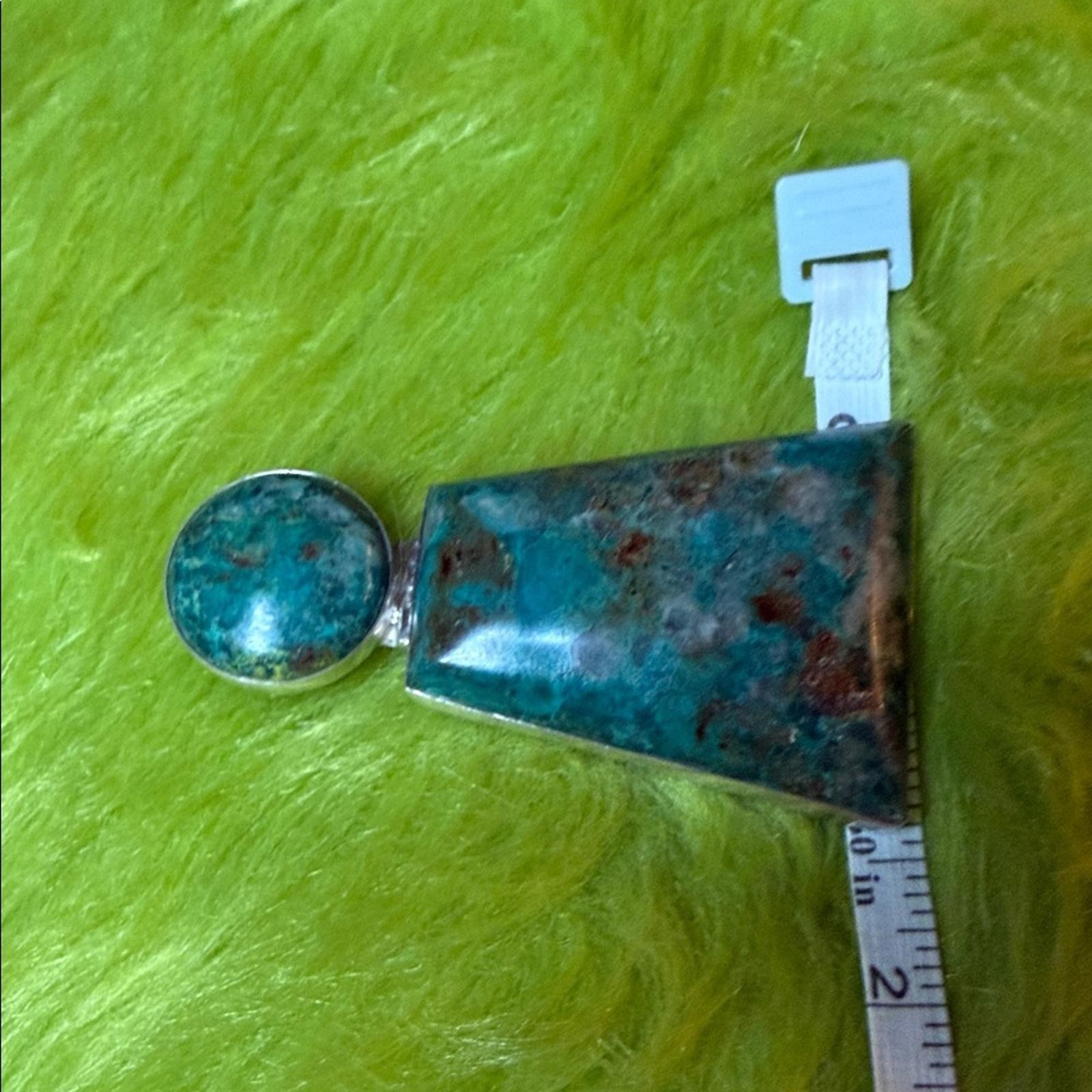 Jay King Chrysocolla Pendant Sterling Silver 925 Mine Finds
