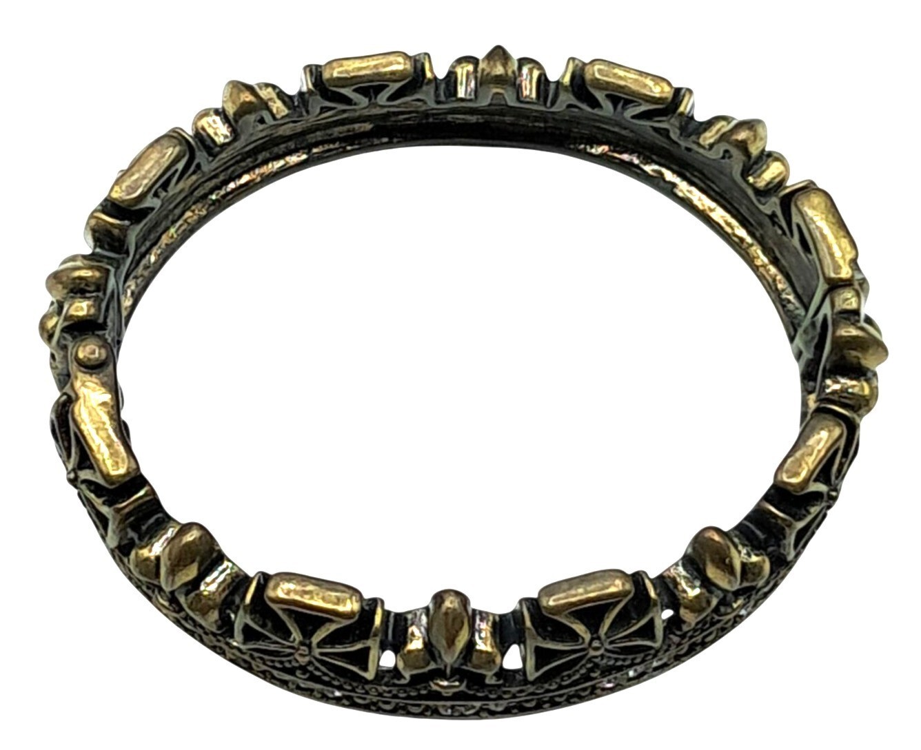 Rock & Republic Crown Bracelet with Clear Crystals Clamper Cuff Jewelry