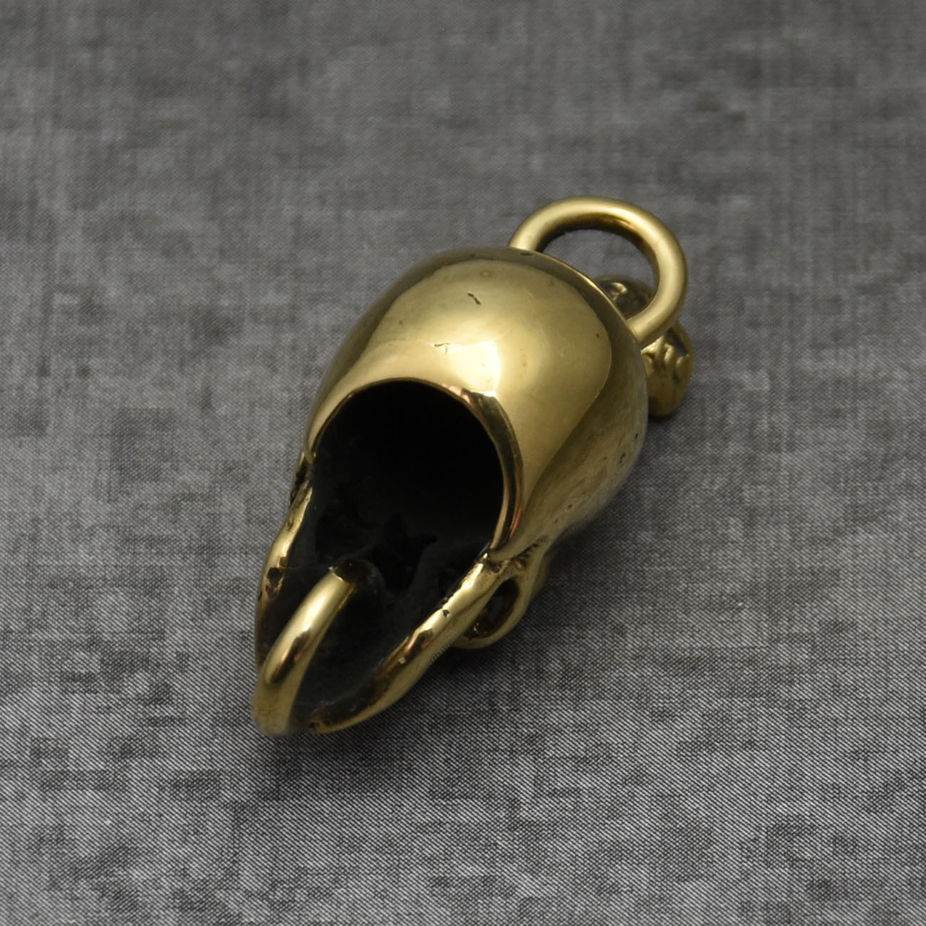 Solid Brass Skull Lizard Necklace Pendant Keychain Pendants
