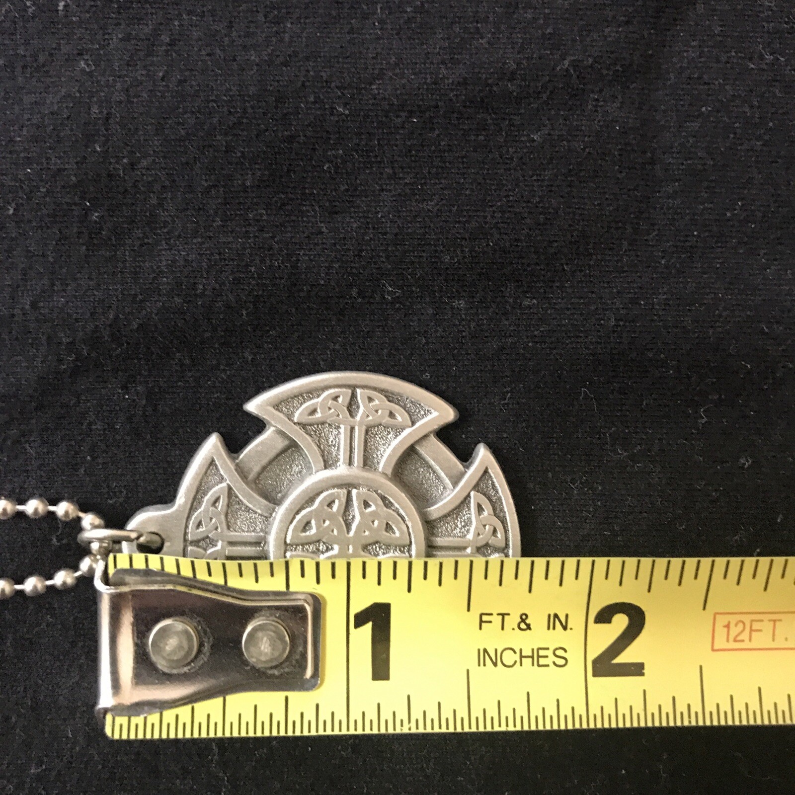 Celtic Cross Fine Pewter 12 Inch Chain Vintage Piece