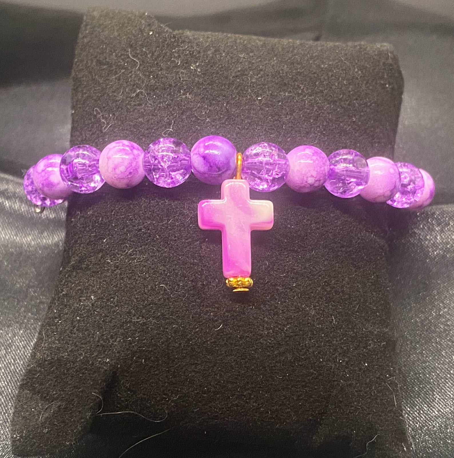 Handmade Beaded Cross Bracelet