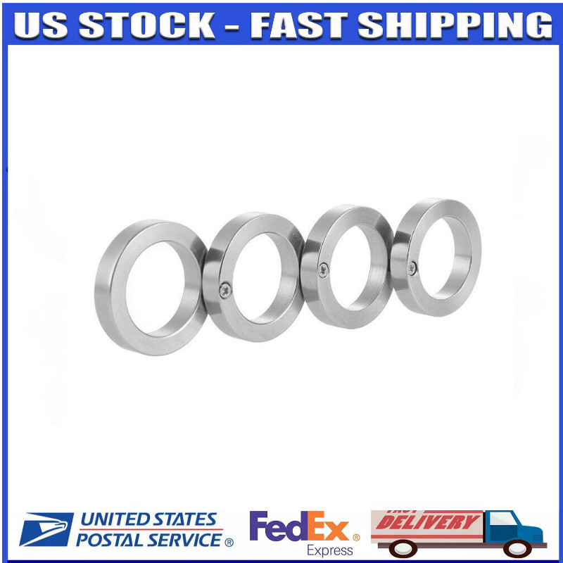 4x Outdoor Rotatable Folding Ring Clasp Ring For Hiking Men Stainless Steel