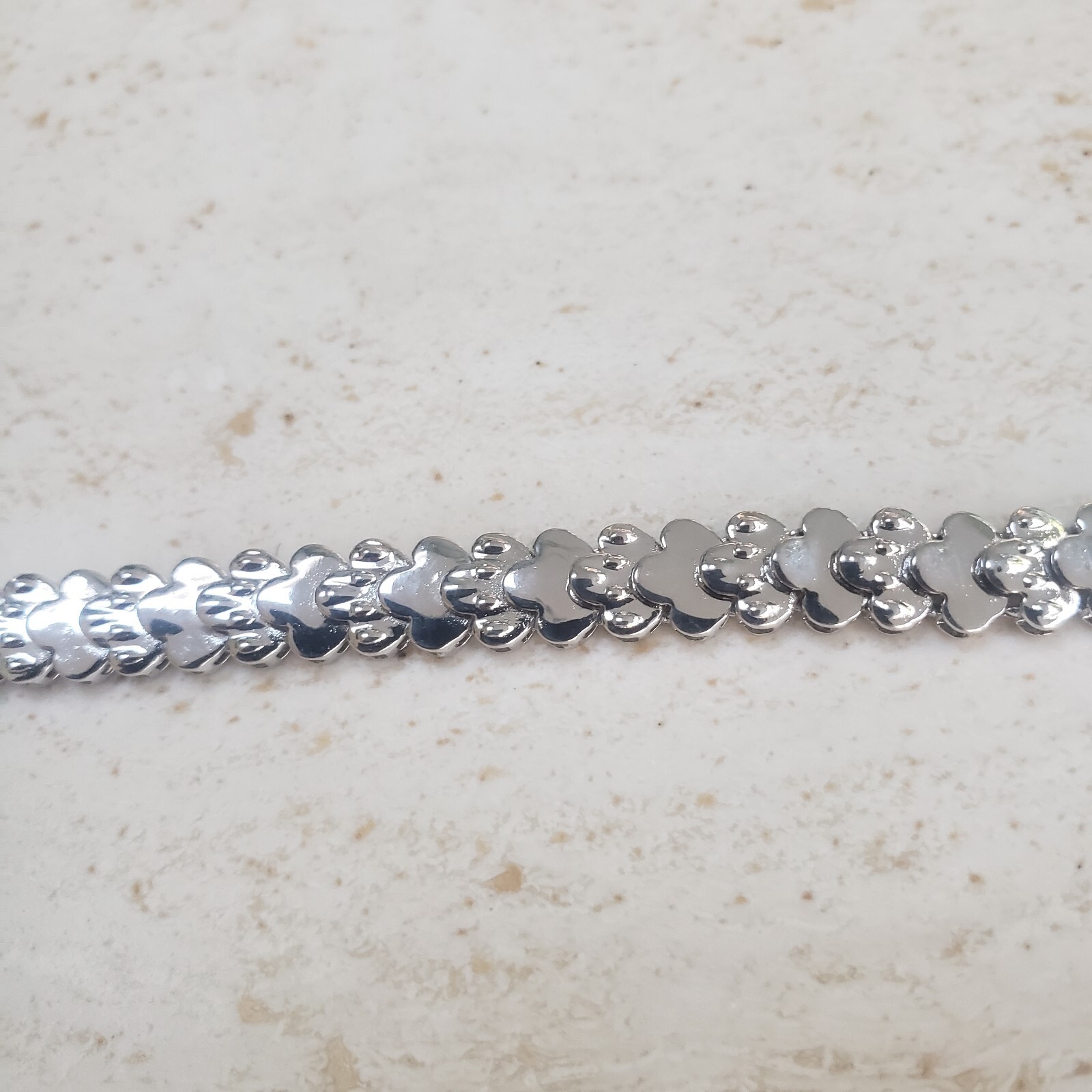 Hypoallergenic Silver Tone, Fancy Anklet/Bracelet, 20cm /8 inches – new/ tagged.