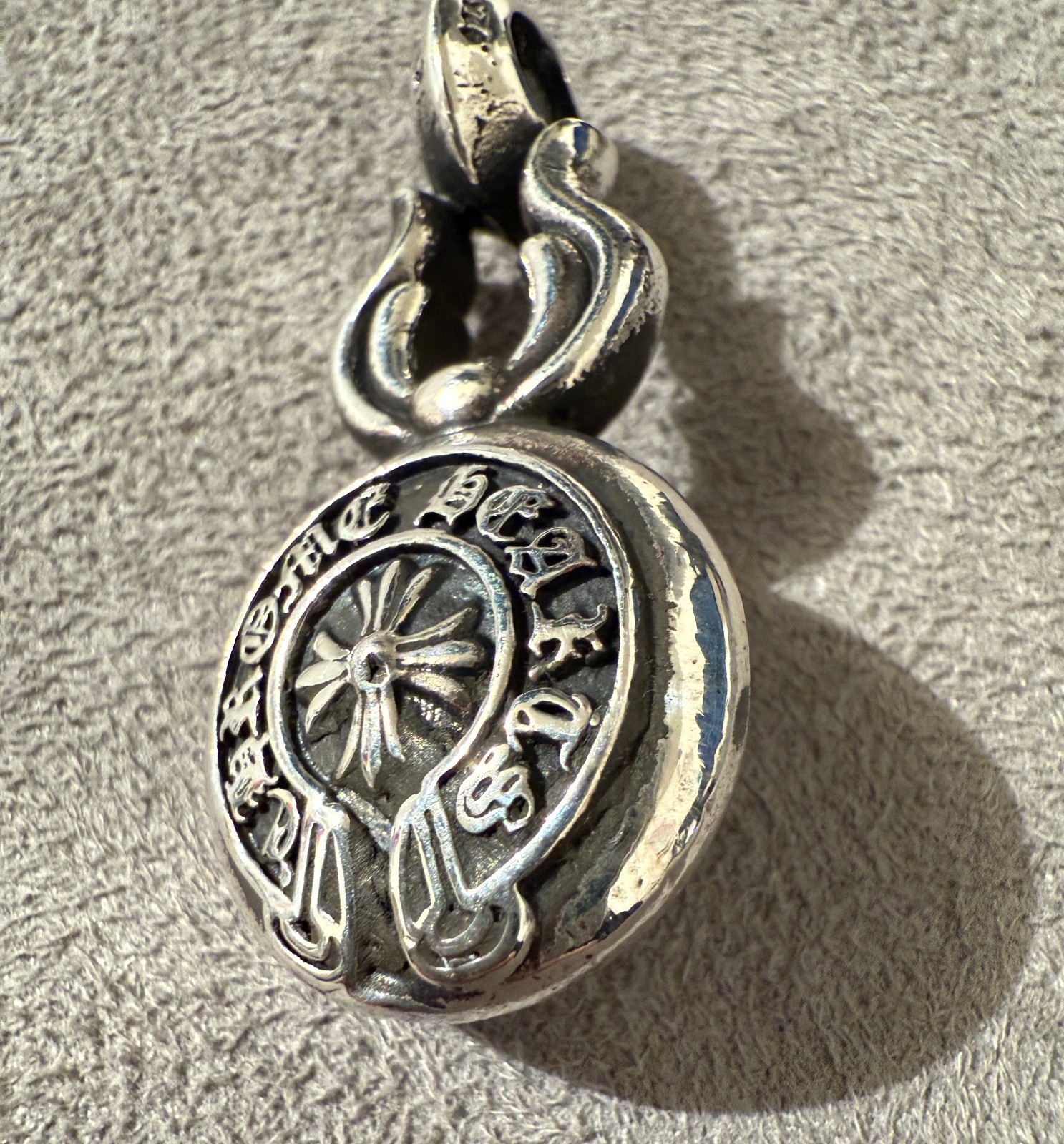 Chrome Hearts 🖤 Large Cross Ball Pendant Horshoe & Cross Design 925 *Pre Owned*
