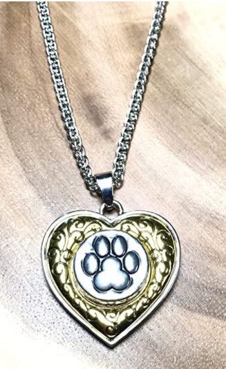 Snap Jewelry Stainless Necklace Gold & Silver Heart Fits 18-20mm Ginger Charms