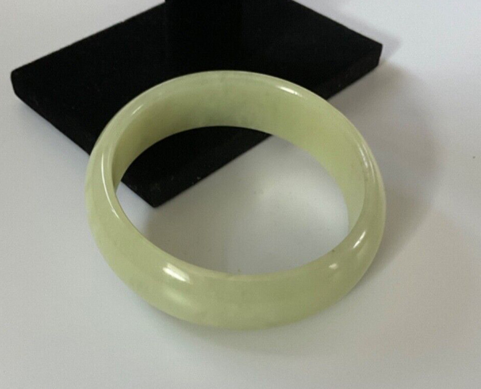 Nephrite JADE Jadeite Bangle Cuff Bracelet size 16. 60mm. 18mm Estate Find