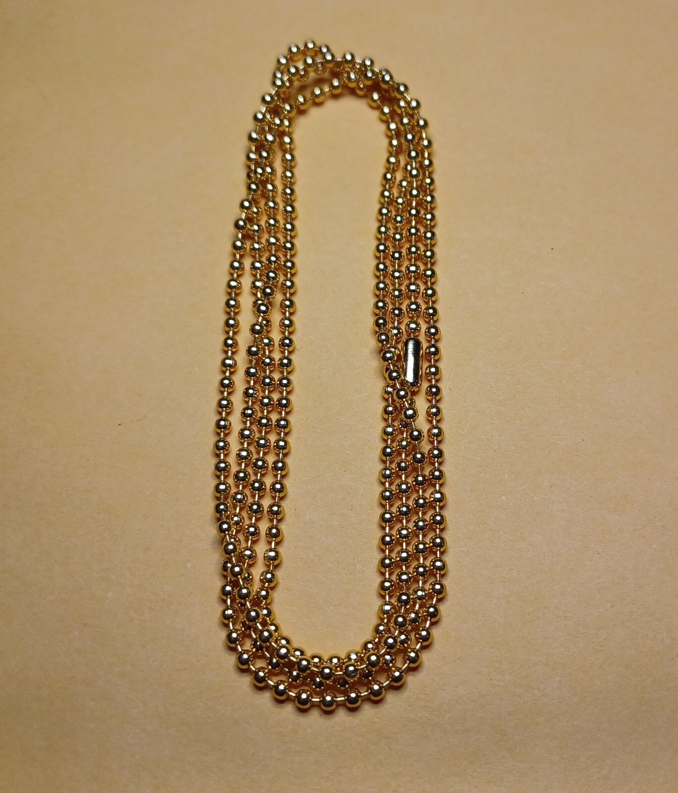 Gold Tone Fashionable Military 1.8mm Ball Bead Dog Tag Chain 24″25″27″28″30″