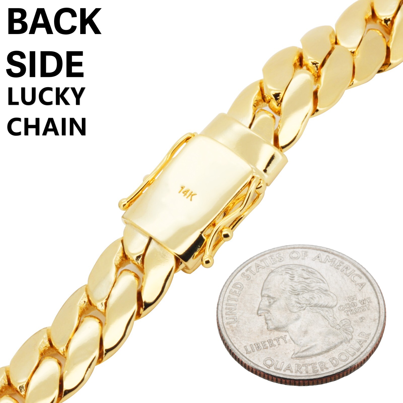 8.5”-30”14K GOLD FINISH MIAMI CUBAN LINK CHAIN OR BRACELET 12MM 51g-180g
