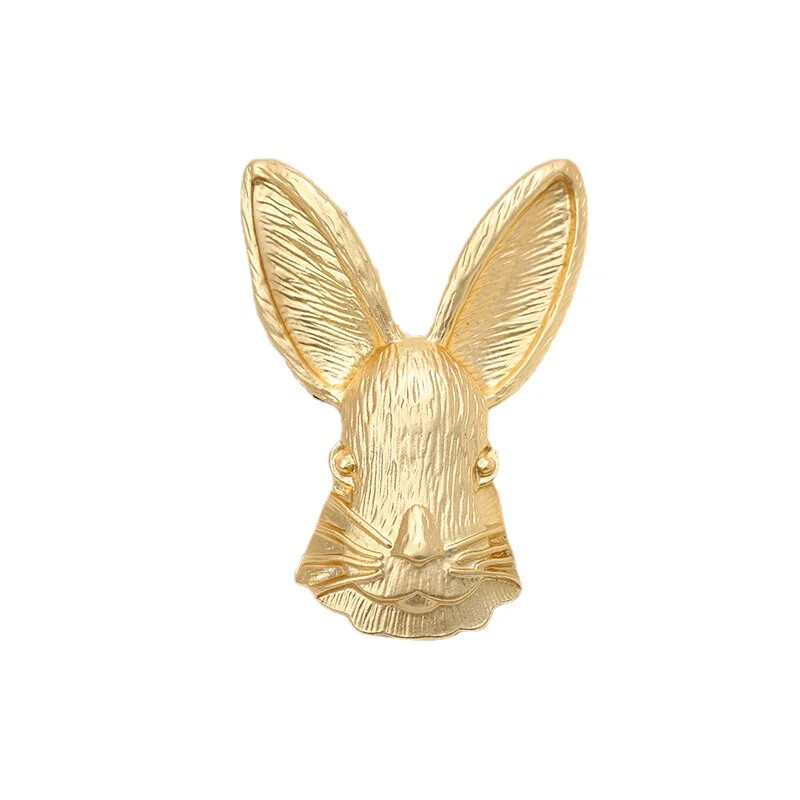 2PCS Rabbit Brooch Female Cute Corsage Cartoon Animal Brooch Pin Accessories
