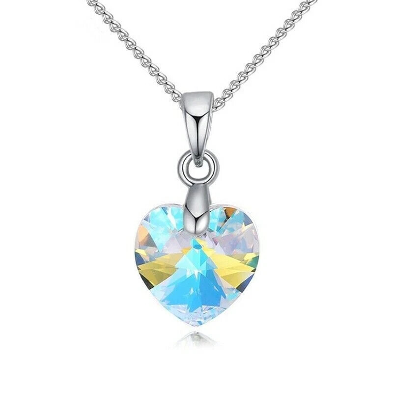 Beautiful Heart Pendant – Earrings Cubic Zerconia & 18″ Necklace!