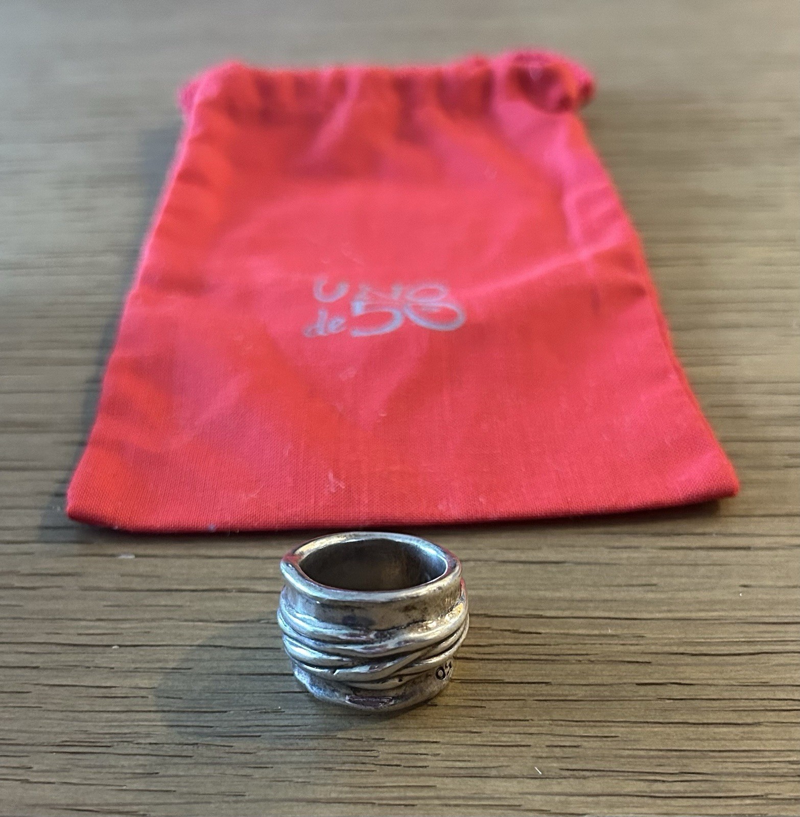 Uno de 50 Silver-Plated Ring