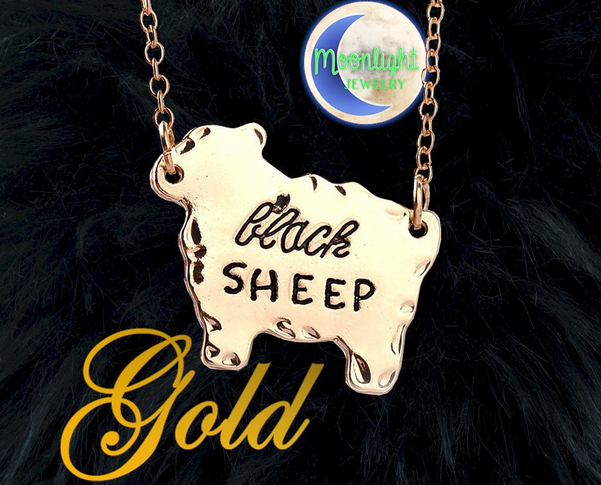 New Black Sheep Animal Pendant Metal Silver Gold Color Necklace