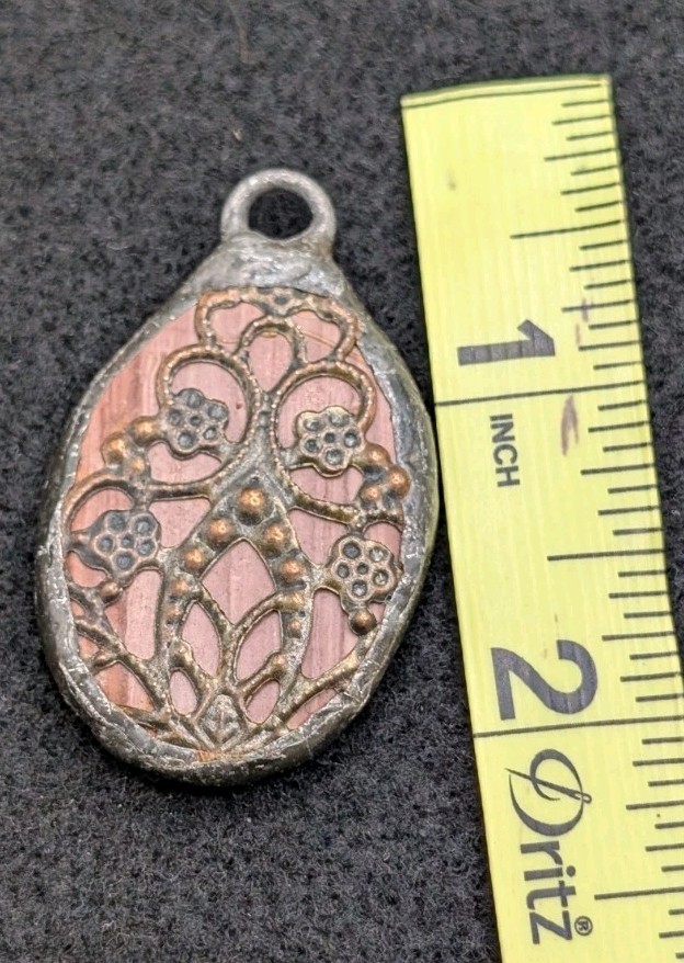 Statement Unique Earthy Boho Oval Pendant