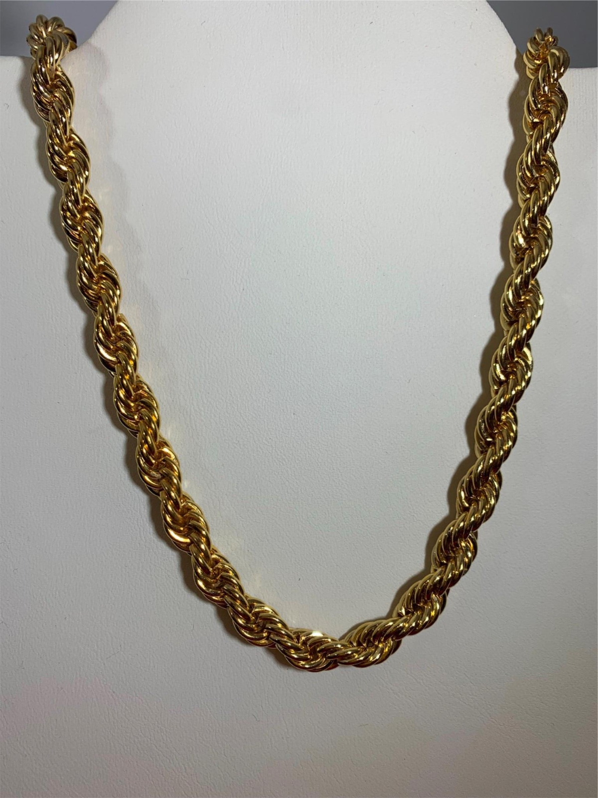 30 INCH 14kt GOLD PLATED 7mm ROPE RUN DMC HIP HOP CHAIN NECKLACE