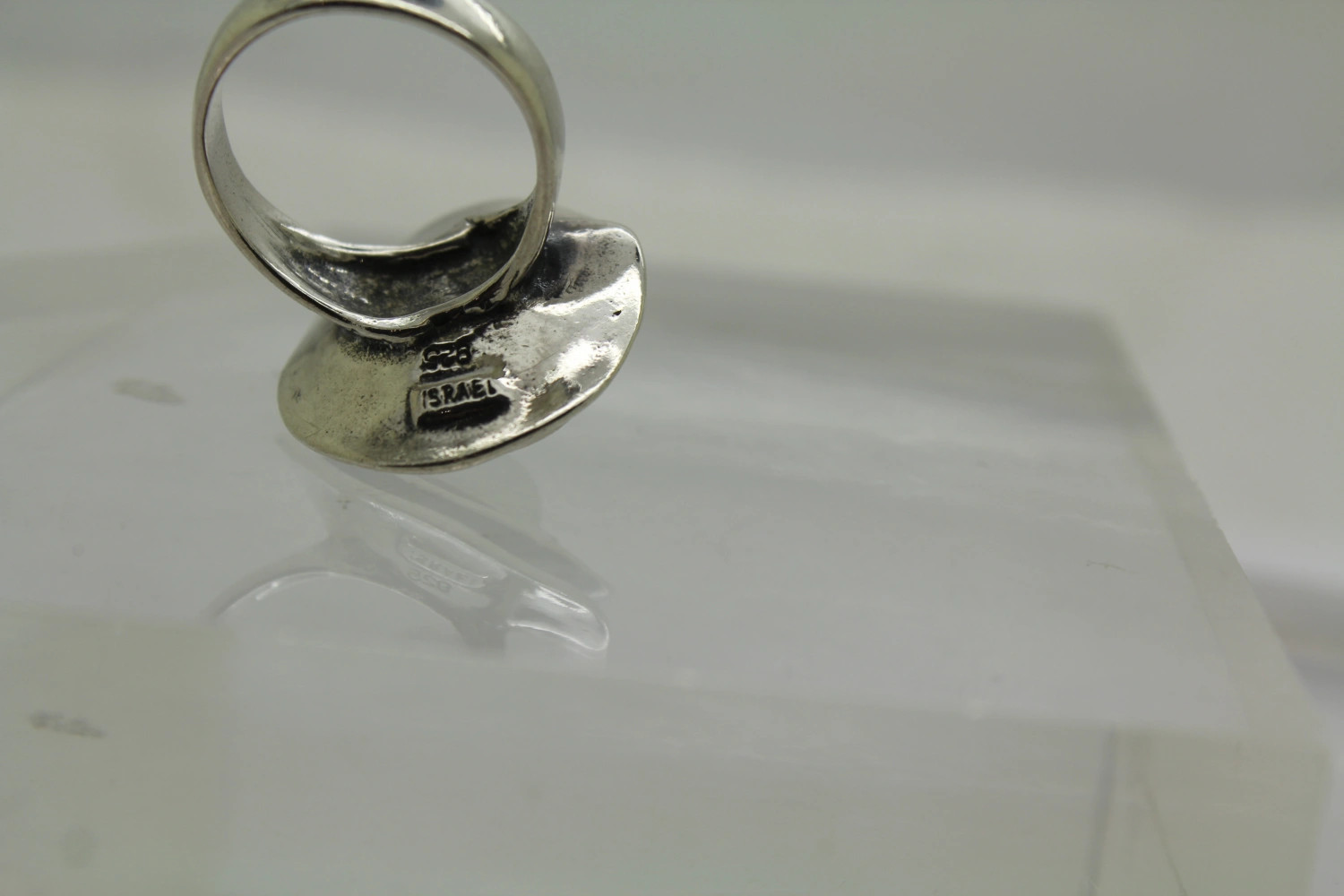 R2121 SILPADA .925 S.S. PEARL ROSE LILY PEARL ring size 7 #