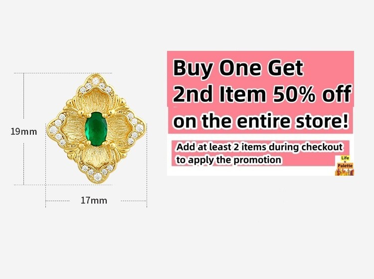 Buccellati Crystal Stud Earrings Flower Dainty Gemstone 18K Gold Plated