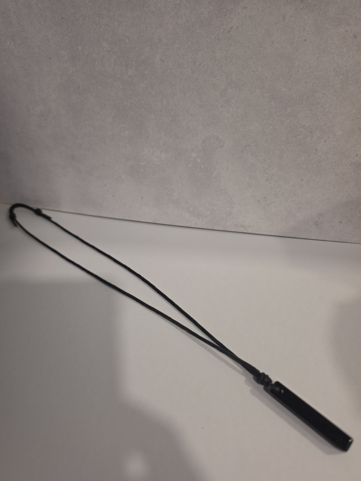 COAI Leather Cord Bar Necklace Stone, Black Obsidian Necklace – Used