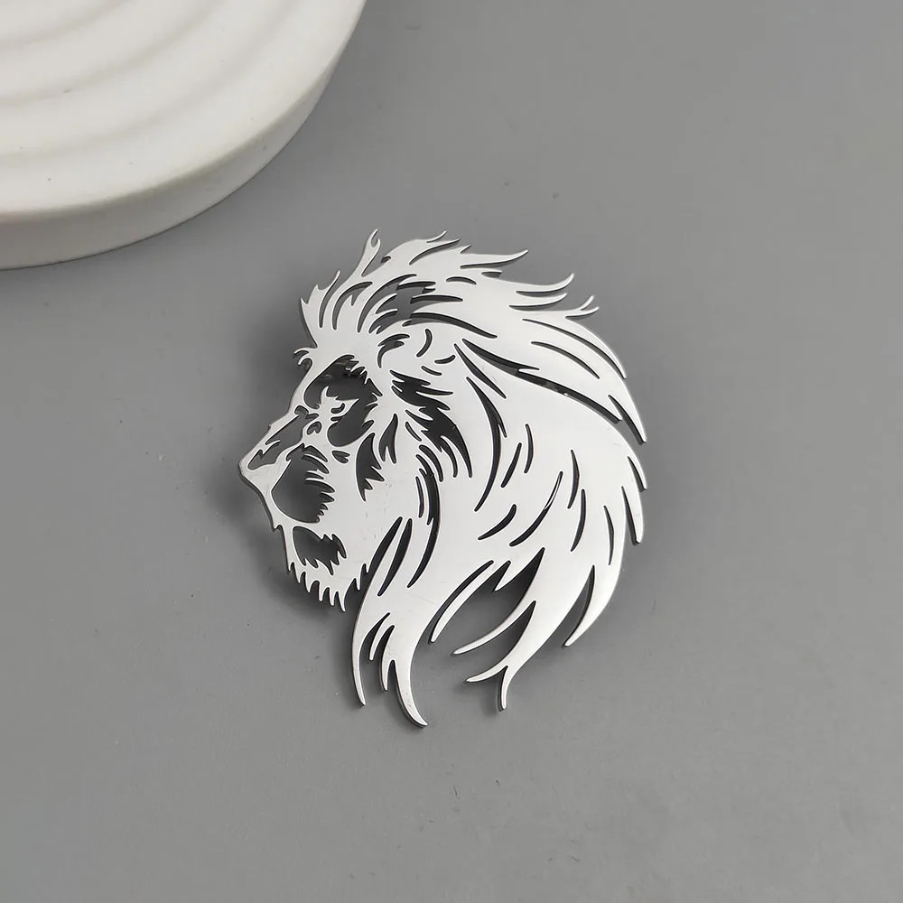 Enamel Lion Brooch Pin Jewelry Womens Gift