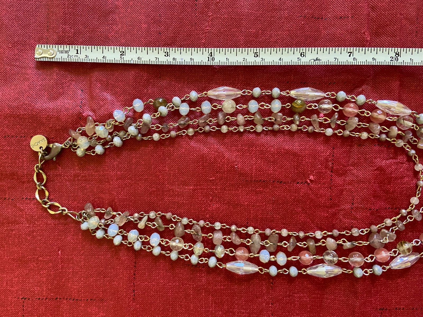 Layered Multi-Chain Beaded Necklace