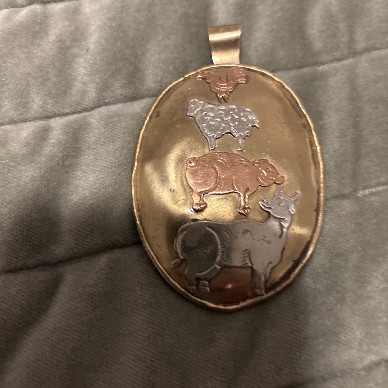 Vintage Cow Pig Sheep Rooster Pendant For Necklace