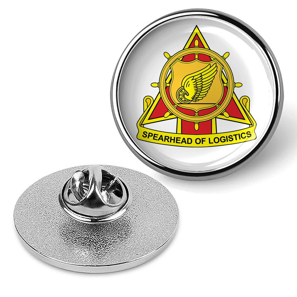 US Army Transportation Corps Regiment Tie Suit Shirt Lapel Pin