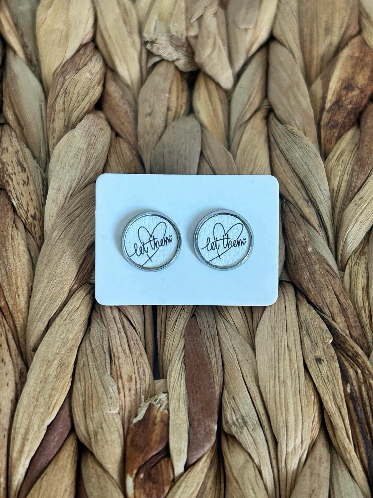 “let Them” Canvas Stud Earrings
