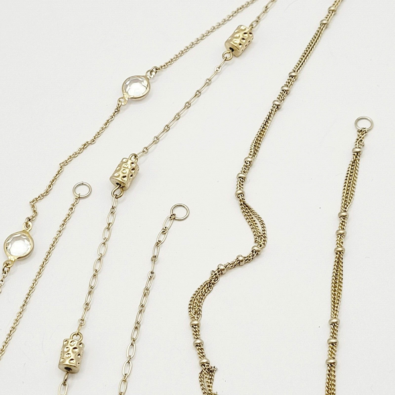 Set of 3 Detachable Necklace Crystal Barrel Station Gold Tone lia Sophia 2014