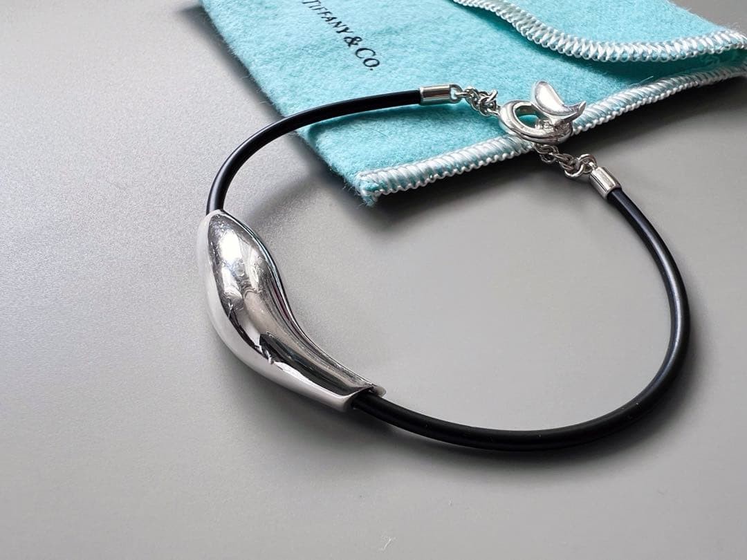 Tiffany & Co. Fish Toggle Bracelet Silver 925 Unisex Vintage 19.5cm w/Dust Bag