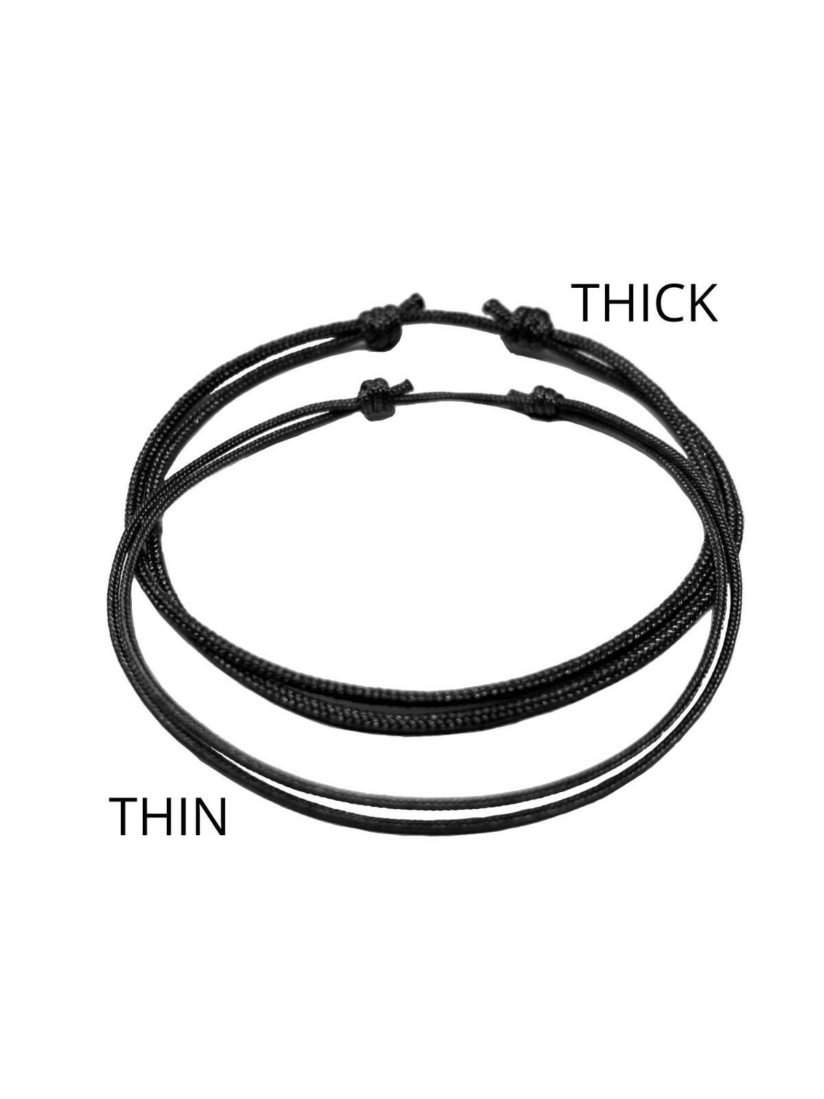Mens Black Thick Cord Surfer Bracelet Men Unisex Beach Minimal Jewelry Gift