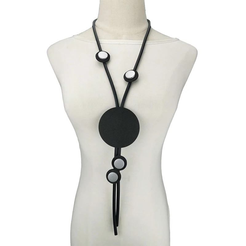 UKEBAY Nuevos collares largos para mujer Joyería de cuentas de madera Collar de