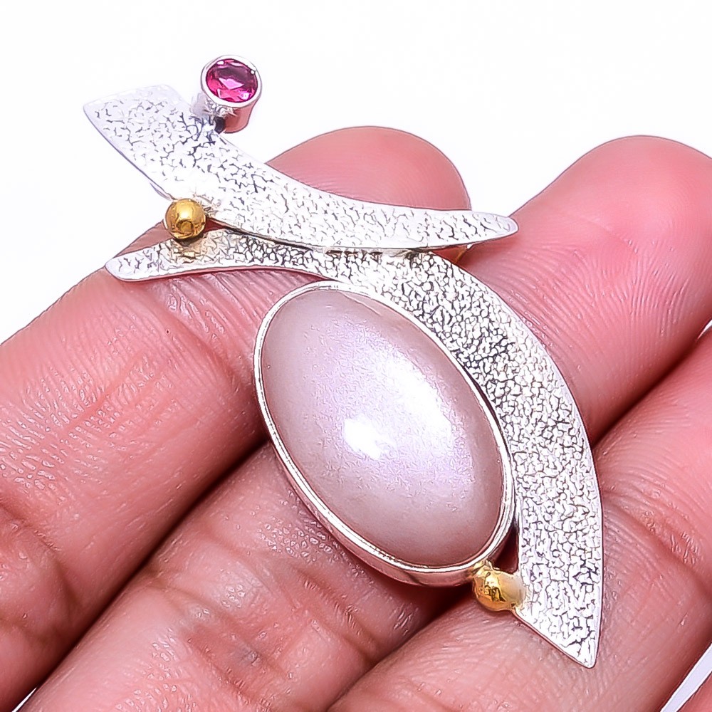 Moonstone – Sri Lanka 925 Sterling Silver Jewelry Pendant 2.15″ P_9389_156_6