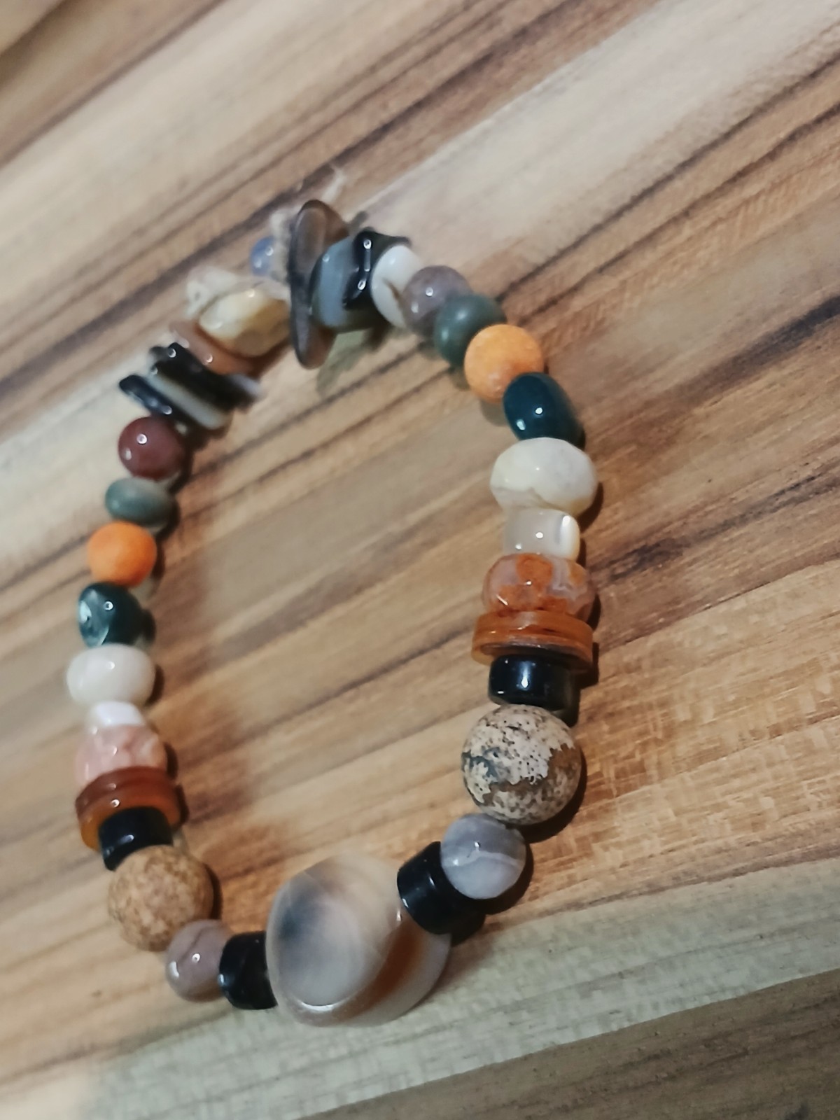 Bracelet Hemp Usa Unisex Travel Hippie Gift Shell Agate Jasper Labradorite