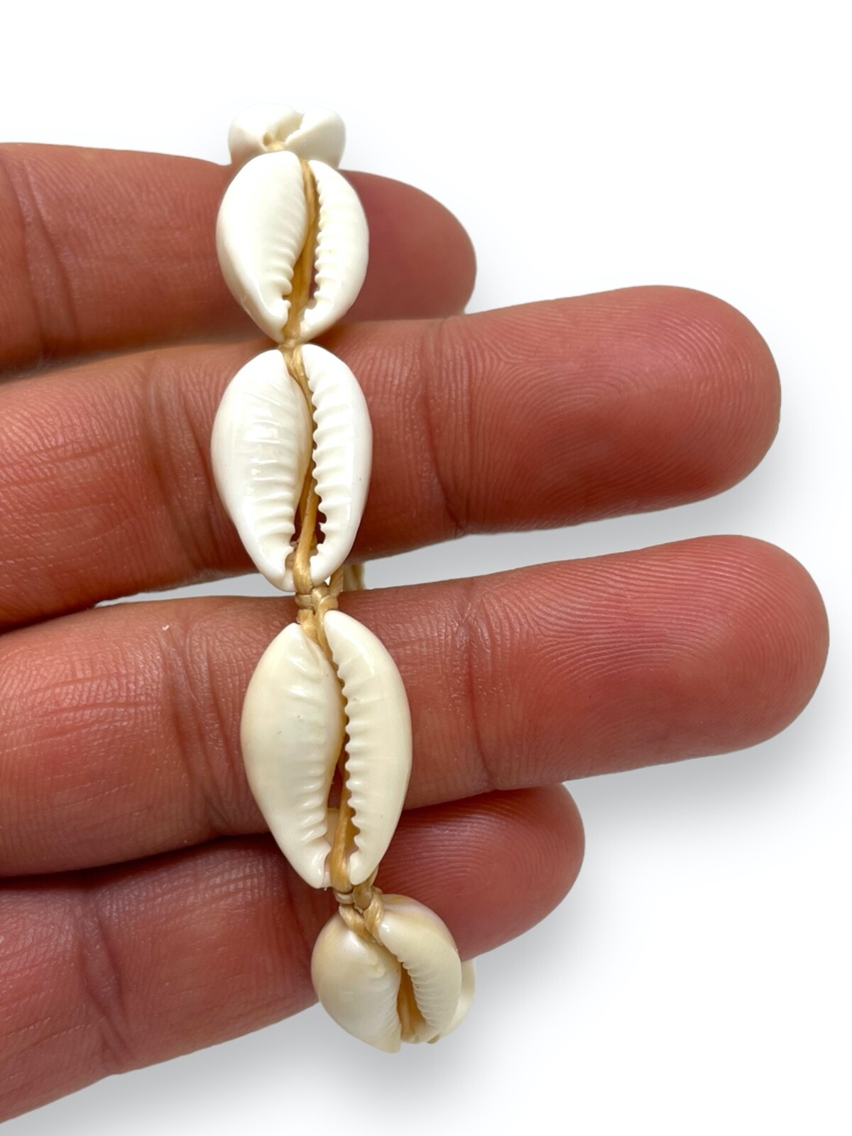 Adjustable Cowrie Shell Bracelet/Anklet – Versatile Handmade Seashell Jewelry