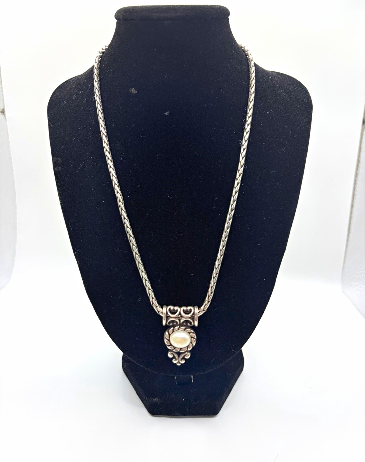 Retired Brighton Moon glow dual-sided pendant necklace -Read