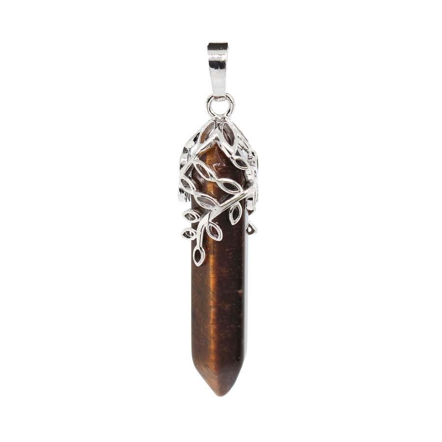 Crystal Hexagon Stone Pendant Amethyst Rose Quartz Jewelry Charm