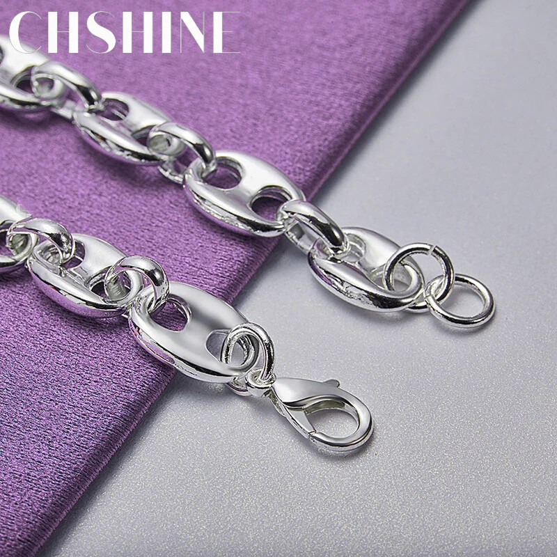 CHSHINE 925 Sterling Silver Pig Nose Chain Bracelet For Women Charm Jewelry