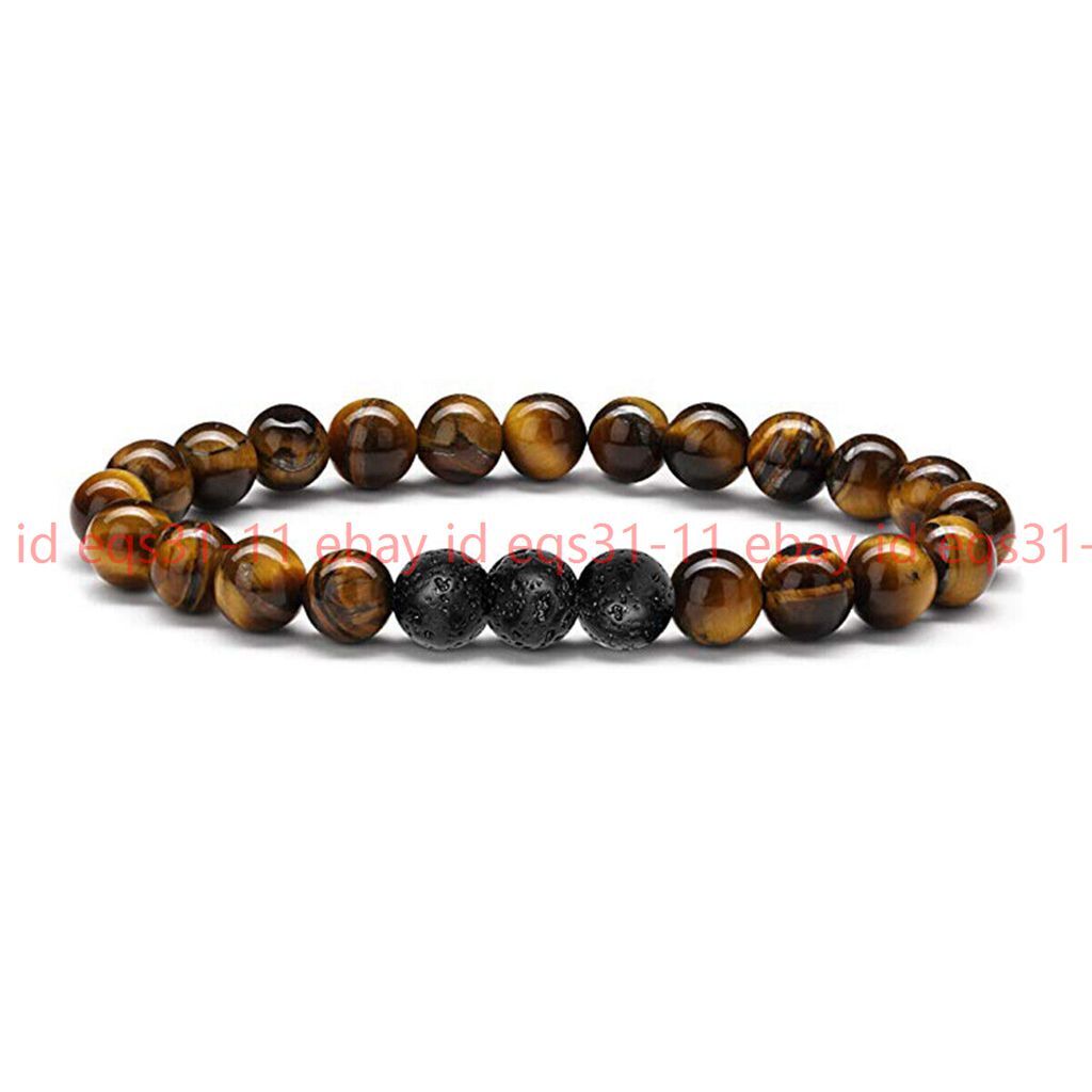 Charming Natural 8mm Multicolor Gemstone Round Beads Bracelet 7.5 Inch