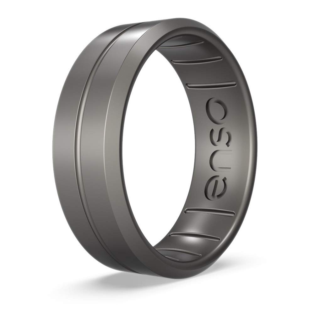 Classic Contour Silicone Ring – Stackable Multi Color Unisex Wedding Engageme…