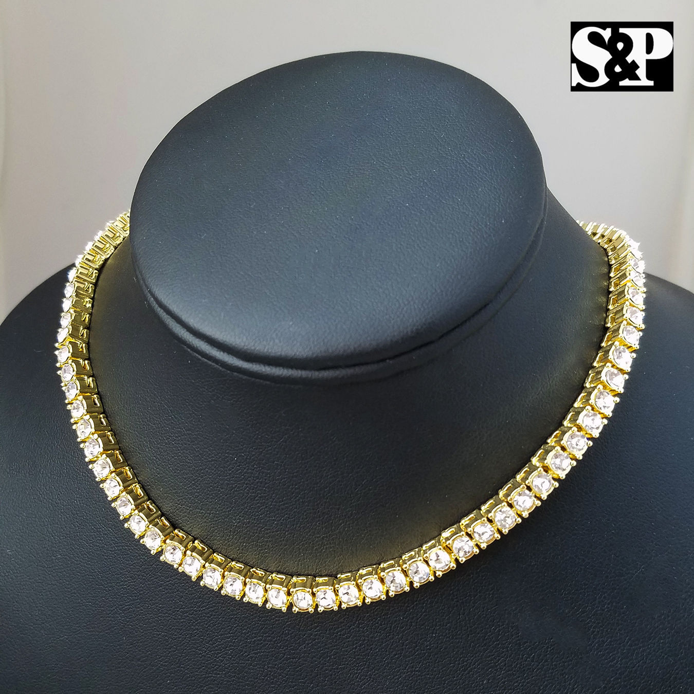 Hip Hop Quavo Choker 16″ 1 ROW DIAMOND CHAIN & Full ICED DOG TAG Necklace Set