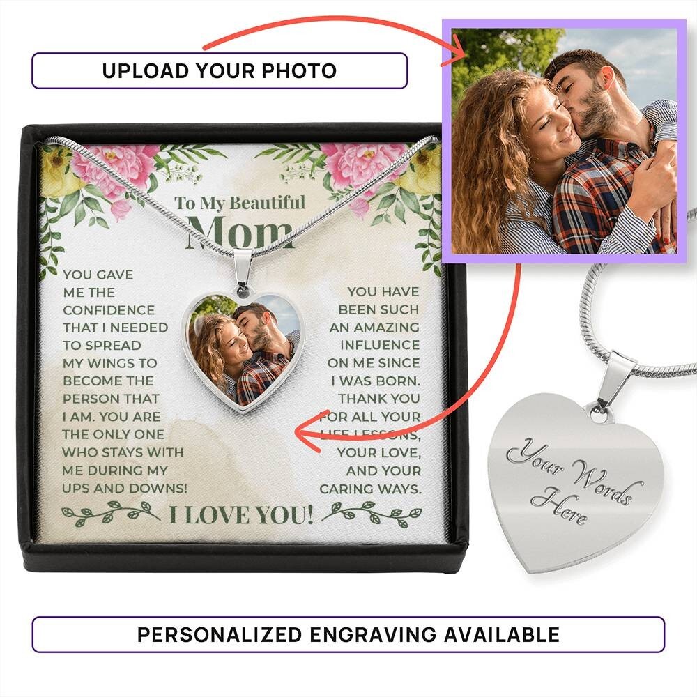 Silver Heart Bangle with Photo Upload, Cable Chain Necklace, Buyer Photo Upload